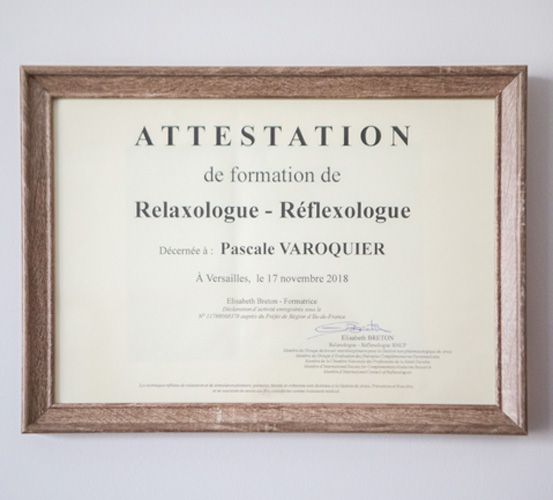 Réflexologue formée et certifiée